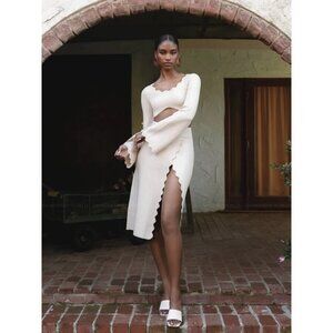 AI-32. Andrea Iyamah Oda Knit Midi Skirt Medium